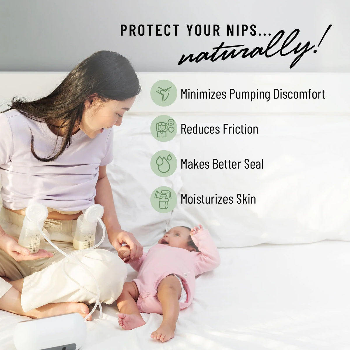 Breast Pump Spray to Help Reduce Breast Shield Friction and