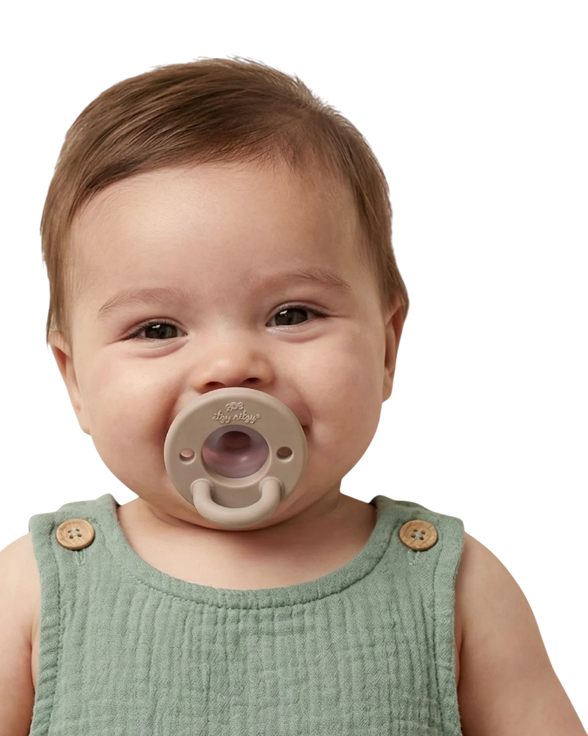 Breastlike Silicone Pacifiers for Babies 0-6 Months, 2-Pack with Translucent Nipples for Latch Visibility