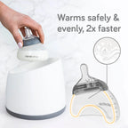 Breastmilk Bottle Starter Set with Four 5 oz Stackable Bottles and a Non-Electric Warming Bowl
