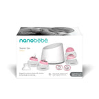Breastmilk Bottle Starter Set with Four 5 oz Stackable Bottles and a Non-Electric Warming Bowl