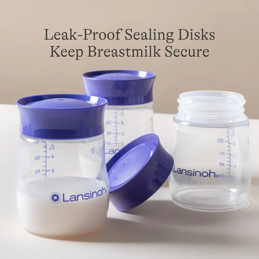 Breastmilk Storage Bottles in a 4-Pack of 5 oz Wide-Neck Bottles