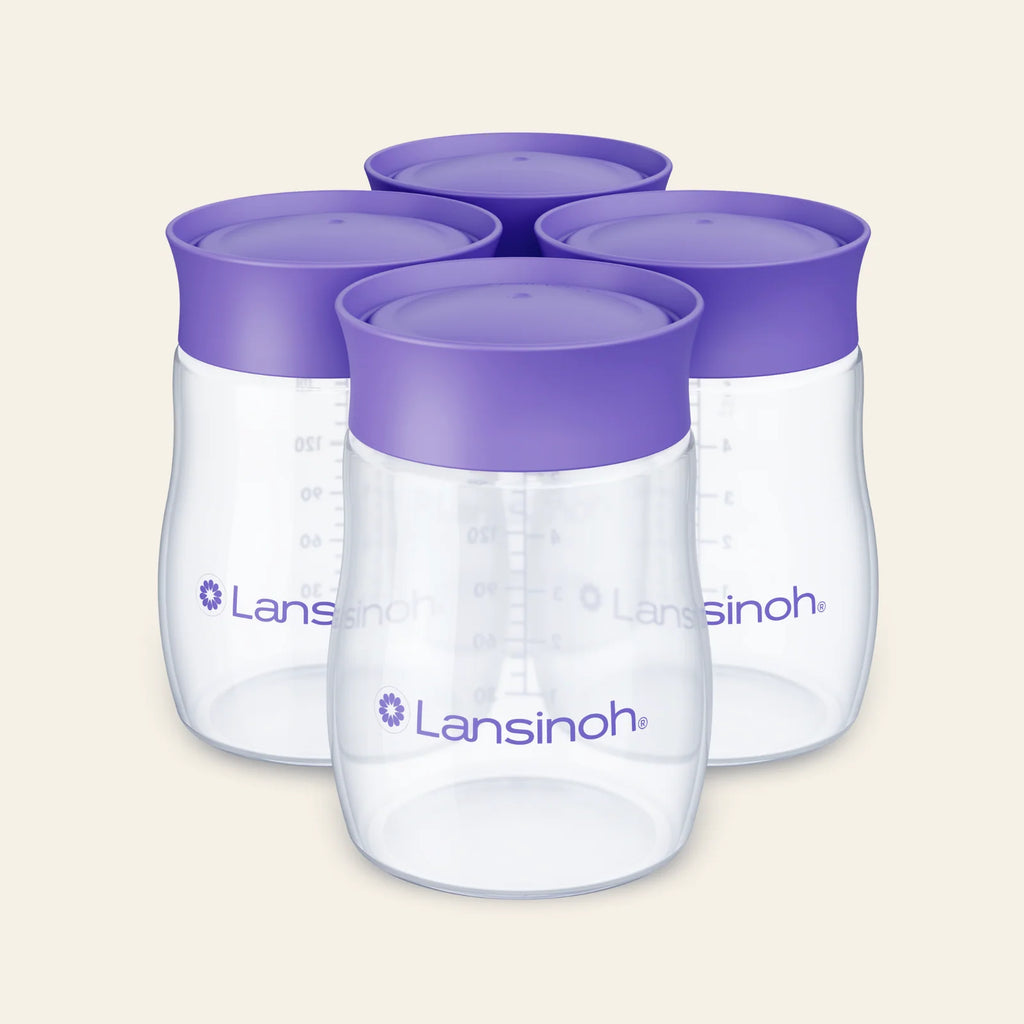 Breastmilk Storage Bottles in a 4-Pack of 5 oz Wide-Neck Bottles