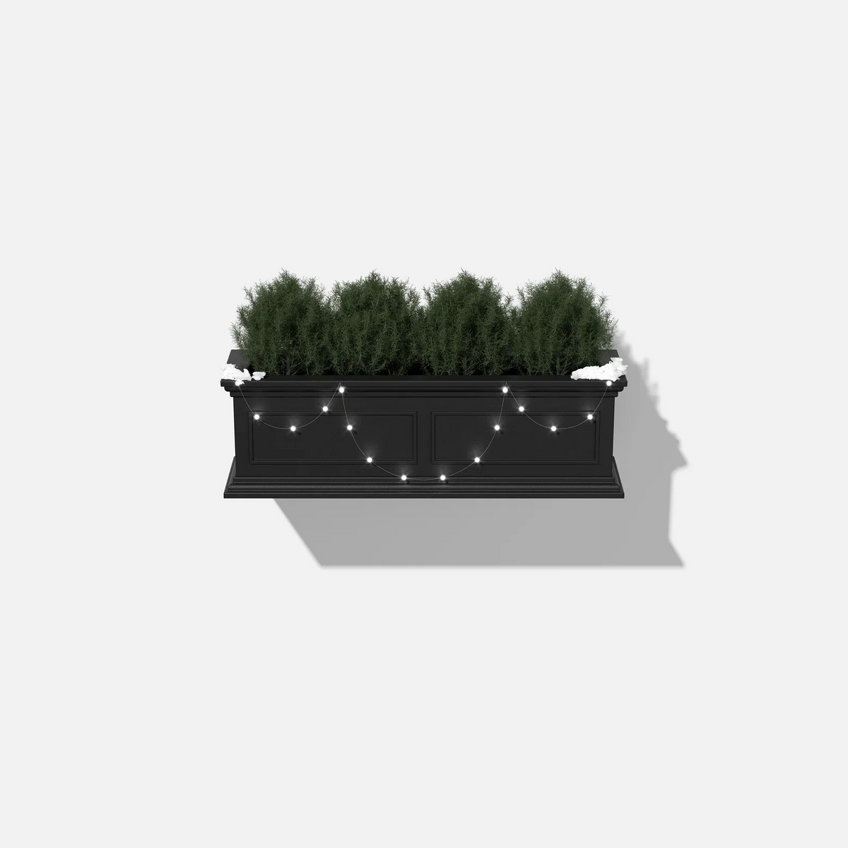 Brixton Railing Planter for Windows and Balconies, Modern Geometric Design in Black, Gray, or White