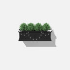 Brixton Railing Planter for Windows and Balconies, Modern Geometric Design in Black, Gray, or White