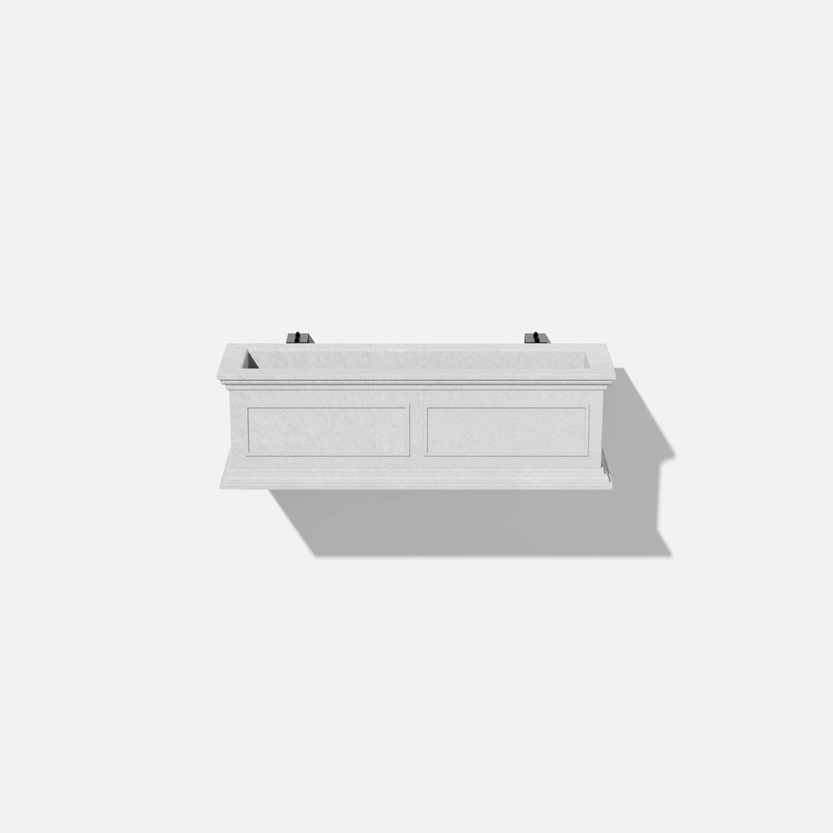 Brixton Railing Planter for Windows and Balconies, Modern Geometric Design in Black, Gray, or White