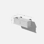 Brixton Railing Planter for Windows and Balconies, Modern Geometric Design in Black, Gray, or White