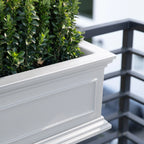 Brixton Railing Planter for Windows and Balconies, Modern Geometric Design in Black, Gray, or White