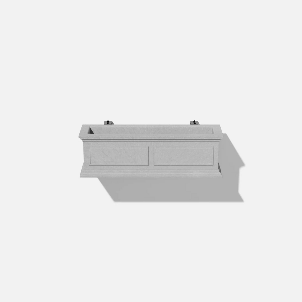 Brixton Railing Planter for Windows and Balconies, Modern Geometric Design in Black, Gray, or White
