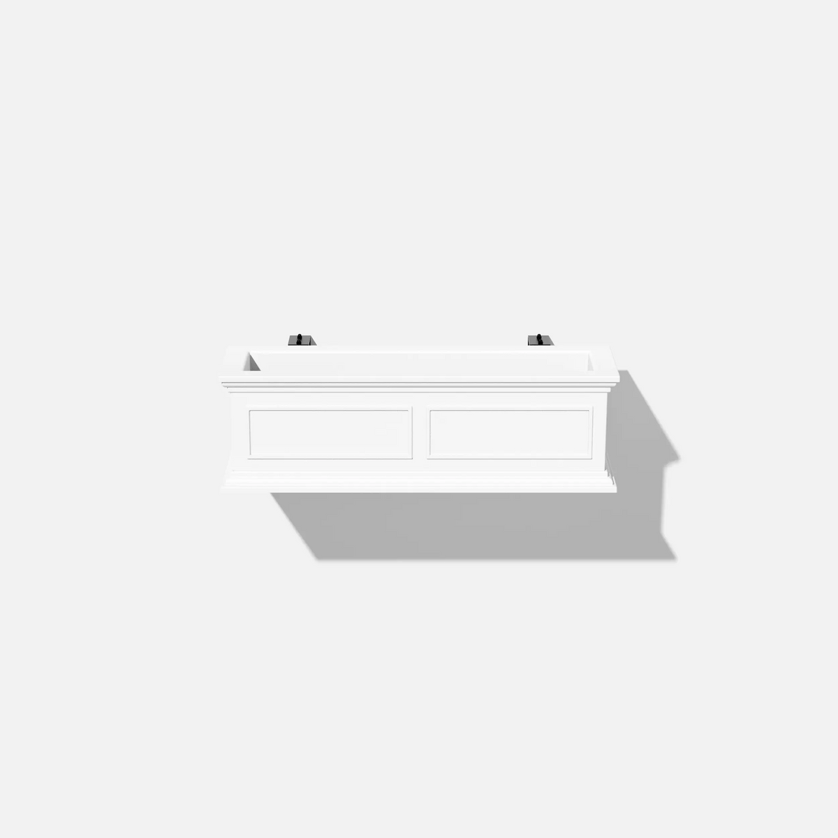 Brixton Railing Planter for Windows and Balconies, Modern Geometric Design in Black, Gray, or White