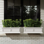 Brixton Railing Planter for Windows and Balconies, Modern Geometric Design in Black, Gray, or White