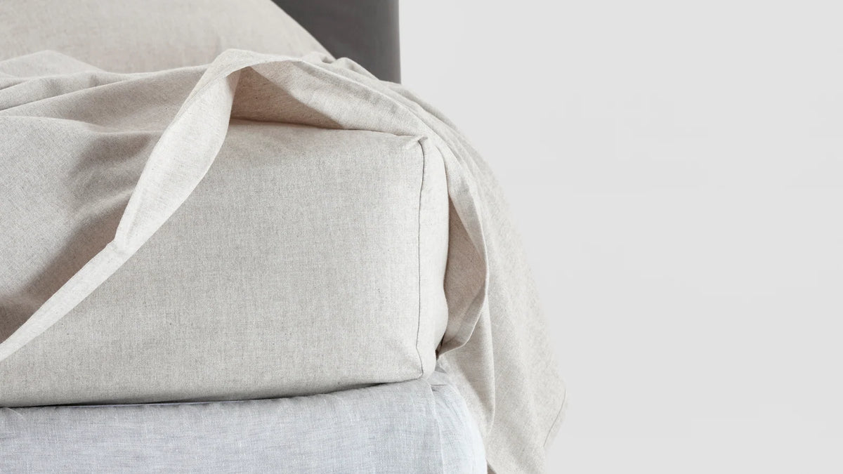 Brushed Cotton Flannel Fitted Sheet in Mult — Single / Flax / King Single / Flax / Double / Flax / Queen / Flax / King / Flax