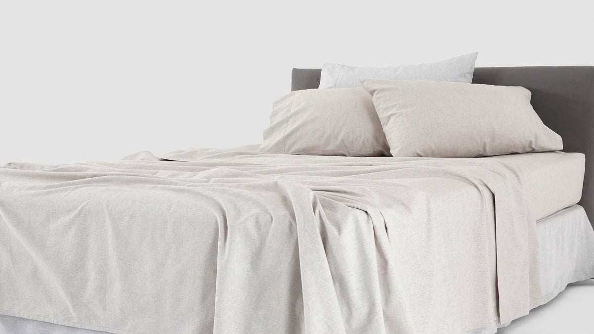Brushed Cotton Flannel Fitted Sheet in Multiple Bedding Sizes and Calm Bedroom Colours · 100% brushed cotton flannel