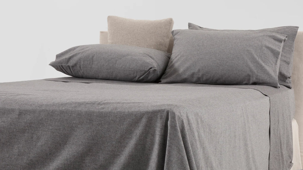 Brushed Cotton Flannel Fitted Sheet in Multiple Bedding Sizes and Calm Bedroom Colours · 100% brushed cotton flannel