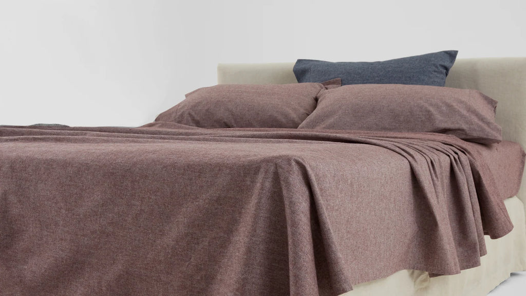 Brushed Cotton Flannel Fitted Sheet in Multiple Bedding Sizes and Calm Bedroom Colours · 100% brushed cotton flannel