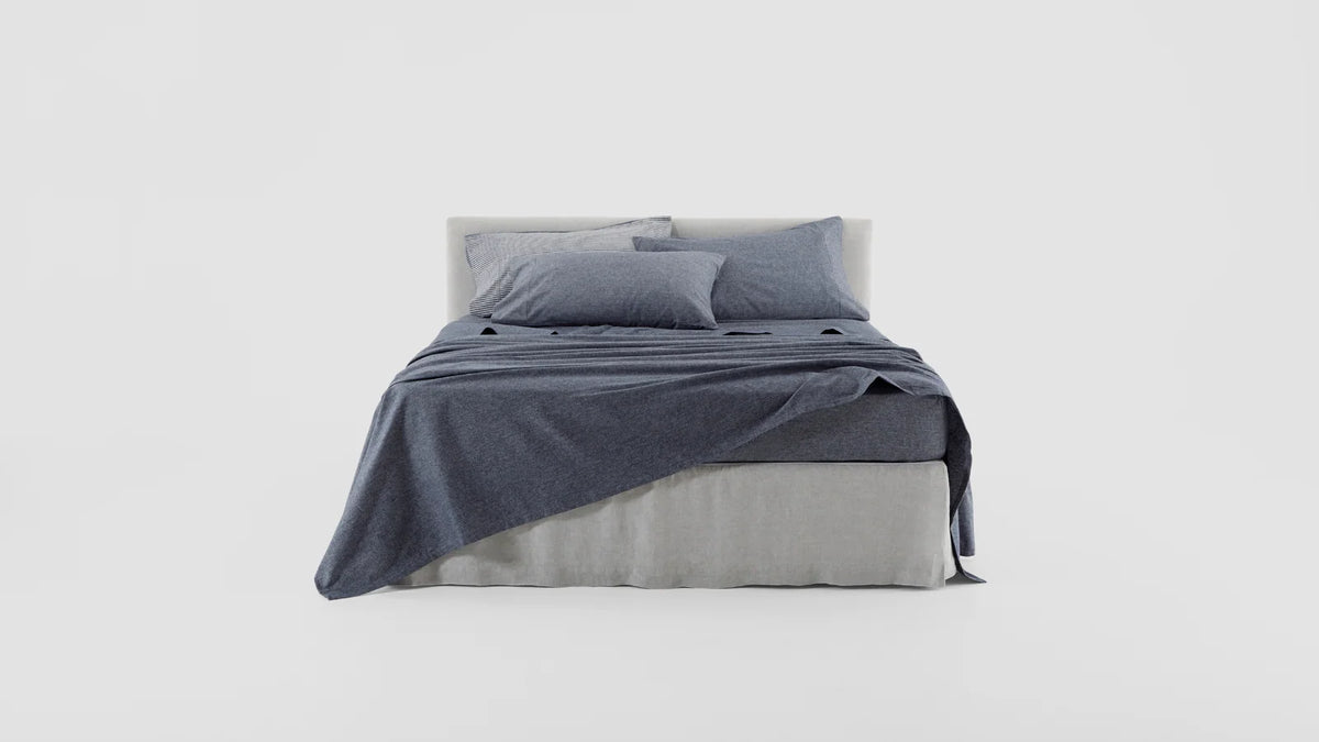 Brushed Cotton Flannel Fitted Sheet in Multiple Bedding Sizes and Calm Bedroom Colours · 100% brushed cotton flannel