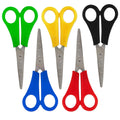 Bulk 5-Inch Pointed Kids Scissors for Classrooms, Stainless Steel Blades and Comfortable Handles, Case of 100