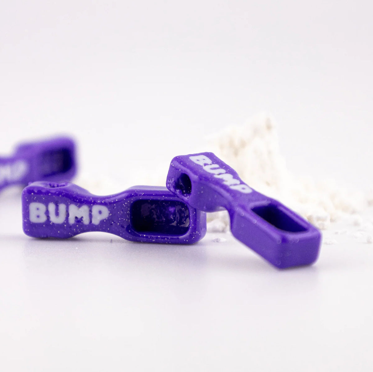 Bump Spoon Beads for Kandi and Friendship Bracelets, Handmade Plastic Charms with a Smooth Shiny Finish — 10 Pack / Purple