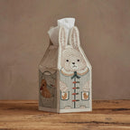 Bunny Tissue Box Cover in Embroidered Felt