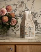Bunny Tissue Box Cover in Embroidered Felt