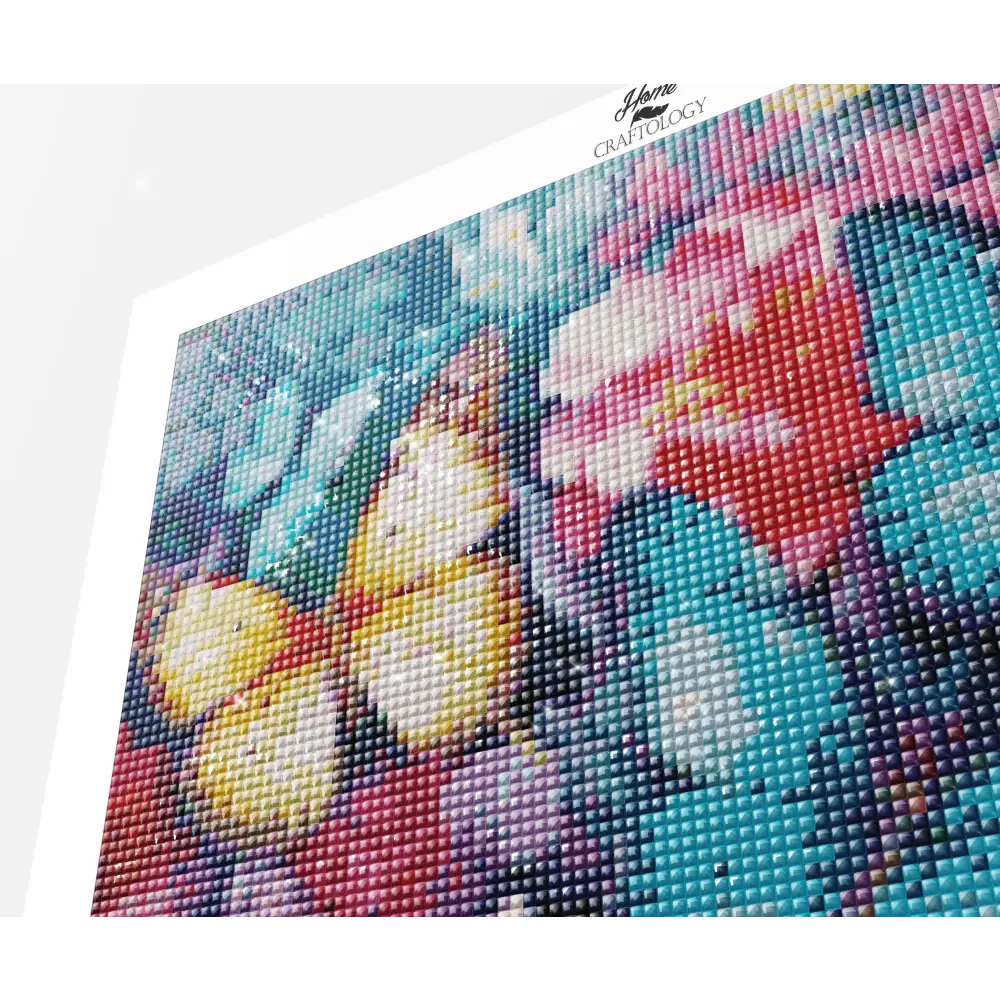 Butterfly Diamond Painting Kit with Full Drill Canvas, Square or Round Diamonds, Optional Frame and Creative Craft Tools