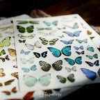 Butterfly Rub-on Stickers in a Three-Sheet Pack for Adding Decorative Motifs to Creative Craft Projects