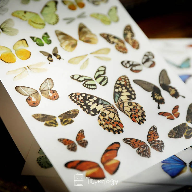 Butterfly Rub-on Stickers in a Three-Sheet Pack for Adding Decorative Motifs to Creative Craft Projects