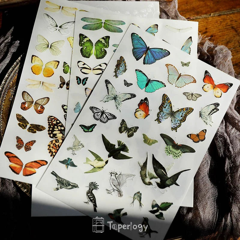 Butterfly Rub-on Stickers in a Three-Sheet Pack for Adding Decorative Motifs to Creative Craft Projects