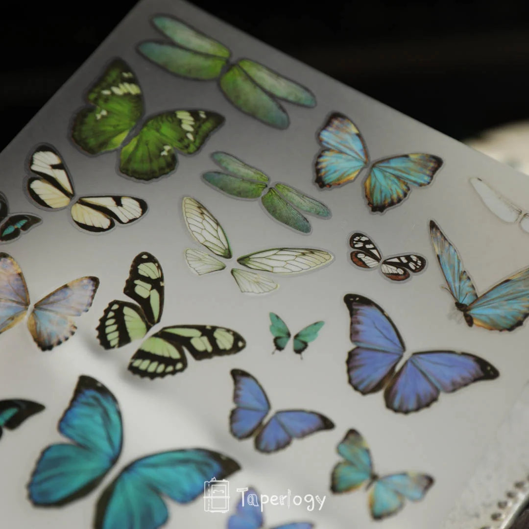 Butterfly Rub-on Stickers in a Three-Sheet Pack for Adding Decorative Motifs to Creative Craft Projects