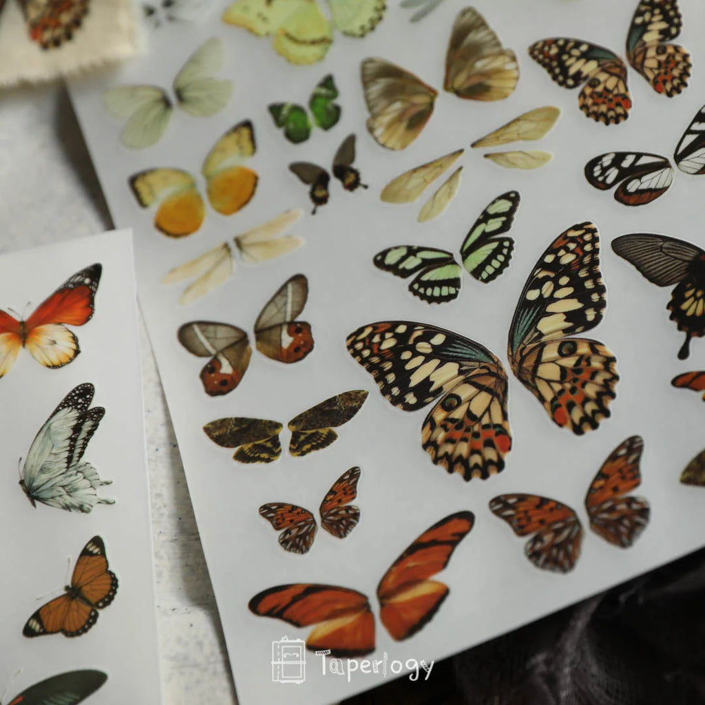 Butterfly Rub-on Stickers in a Three-Sheet Pack for Adding Decorative Motifs to Creative Craft Projects