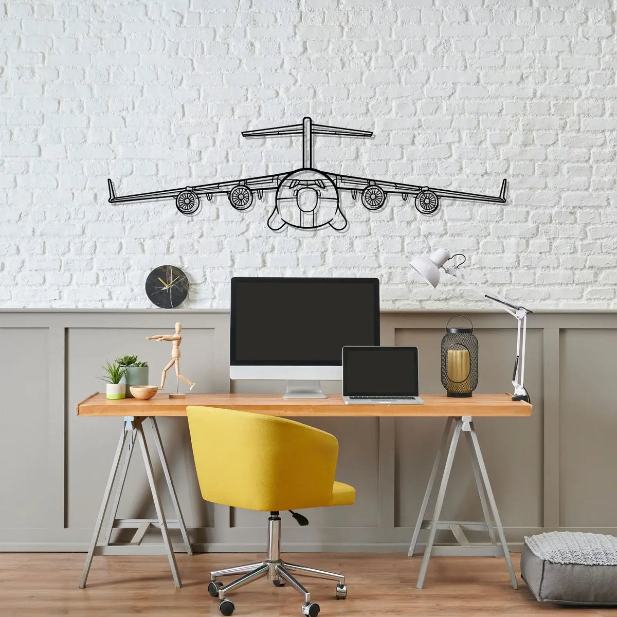 C-17 Globemaster III Metal Wall Art in Five Sizes for Aviation, Hangar, Office, or Room Decor