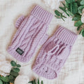 Cable Knit Dog Sweater in Lavender
