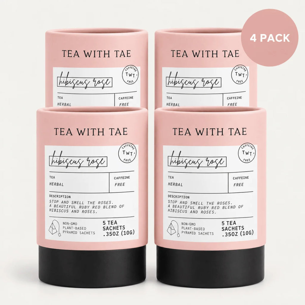 Caffeine-Free Hibiscus Tea Bags in Mini Tubes, 4-Pack