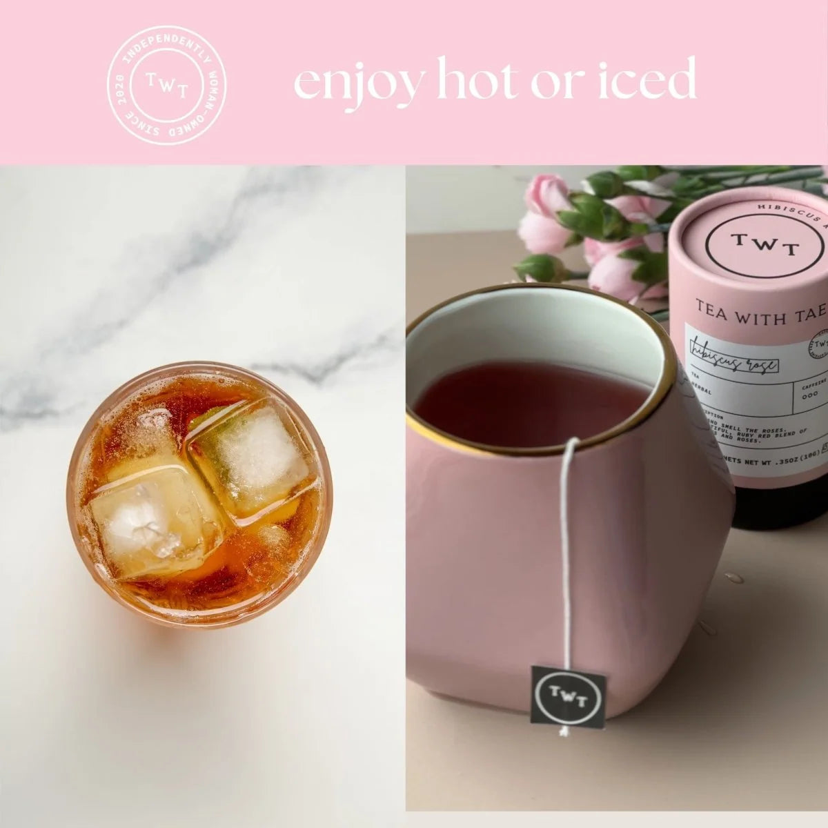 Caffeine-Free Hibiscus Tea Bags in Mini Tubes