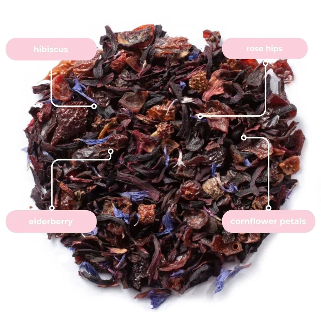 Caffeine-Free Hibiscus Tea Bags in Mini Tubes