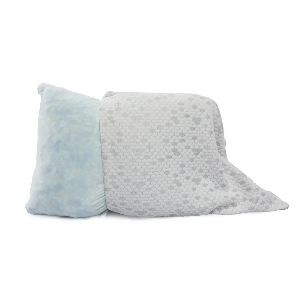 Camp Pillow with Full-Size Memory Foam Comfort, Dual Pillowcases and Ripstop Stuff Sack for Camping and Road Travel