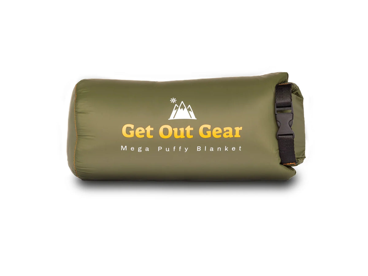 Camping Blanket with 650 Fill Power Down, 35°F Warmth, Poncho Snaps and Compact Stuff Sack