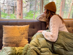 Camping Blanket with 650 Fill Power Down, 35°F Warmth, Poncho Snaps and Compact Stuff Sack