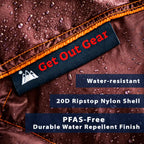 Camping Blanket with 650 Fill Power Down, 35°F Warmth, Poncho Snaps and Compact Stuff Sack