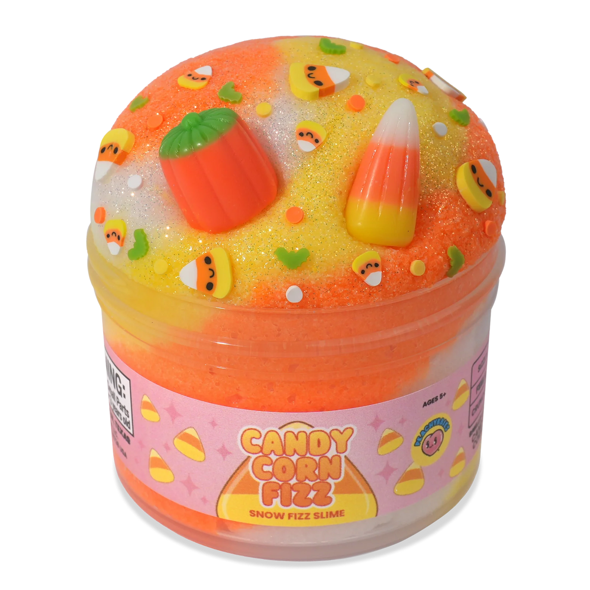 Candy Corn Snow Fizz Slime
