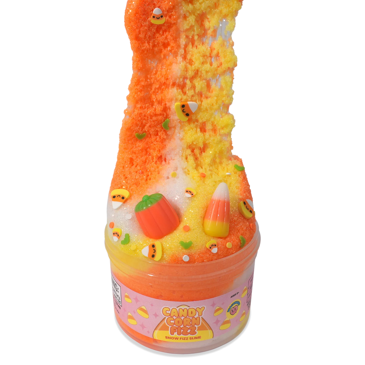 Candy Corn Snow Fizz Slime