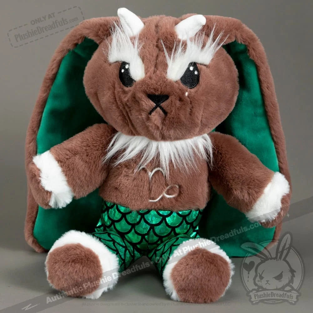 Capricorn Rabbit Plush Set with a Super Soft 57 cm Stuffed Animal, Sturdy Tote Bag and Decal Sticker