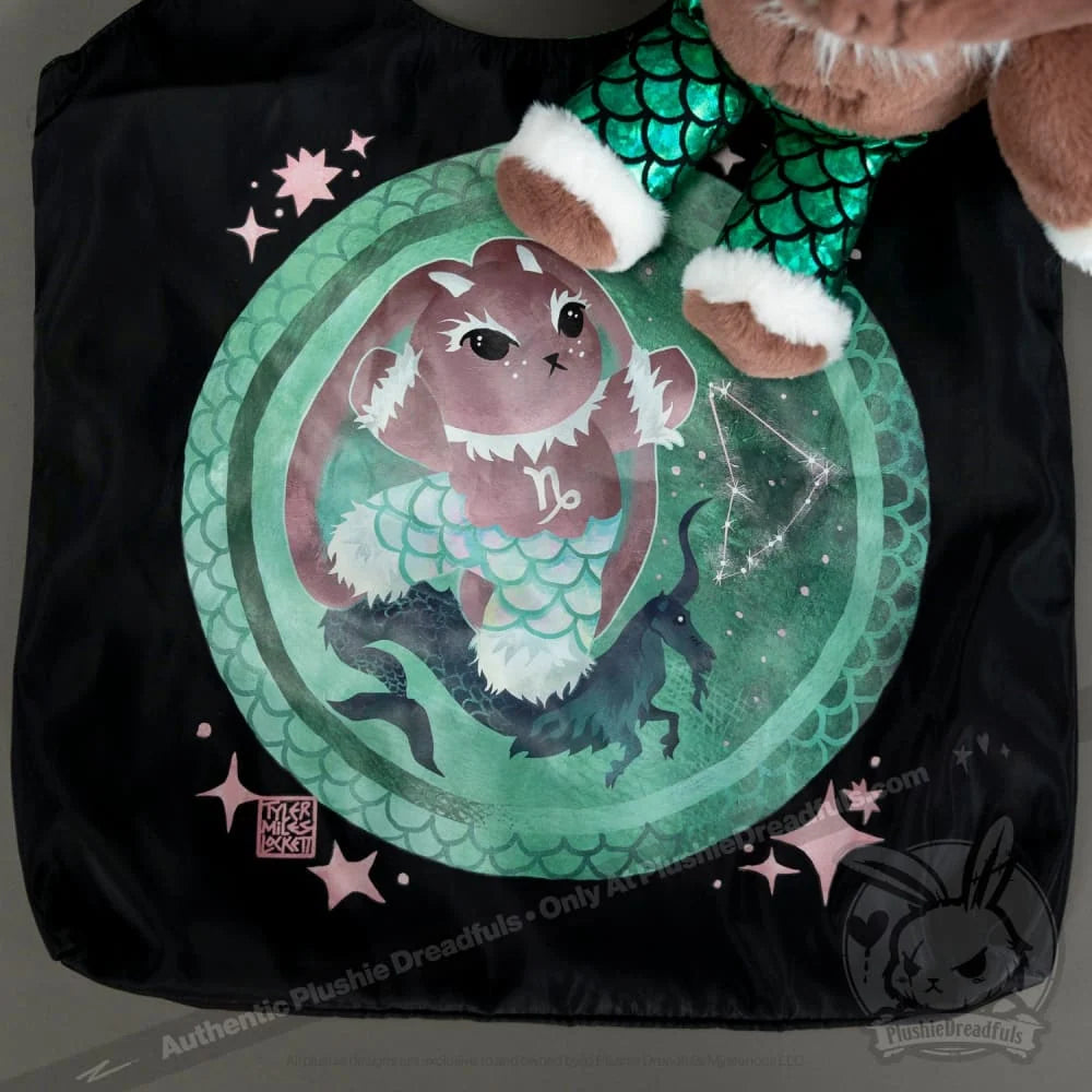 Capricorn Rabbit Plush Set with a Super Soft 57 cm Stuffed Animal, Sturdy Tote Bag and Decal Sticker