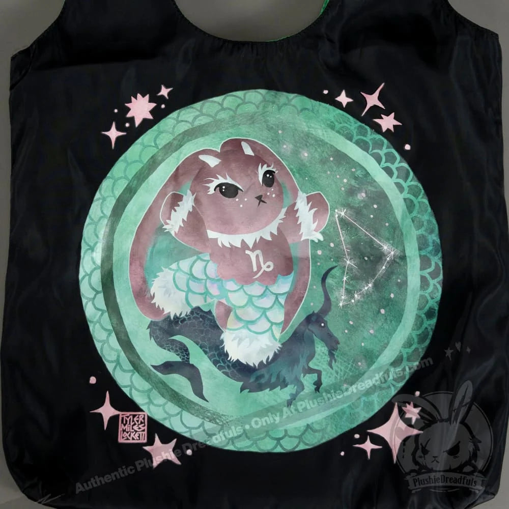 Capricorn Rabbit Plush Set with a Super Soft 57 cm Stuffed Animal, Sturdy Tote Bag and Decal Sticker
