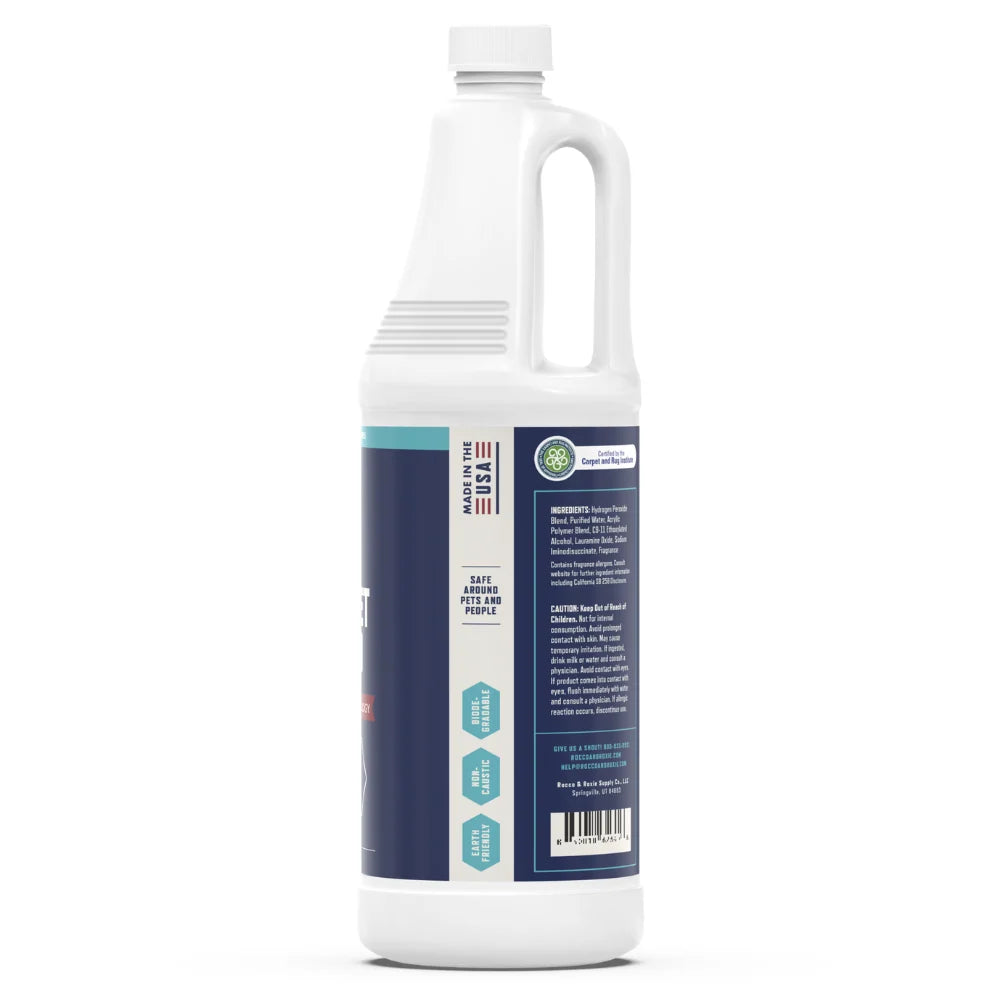 Carpet Shampoo Concentrate for Cleaning Machines, 32 fl oz Residue-Free Formula for Rugs, Upholstery and Car Interiors