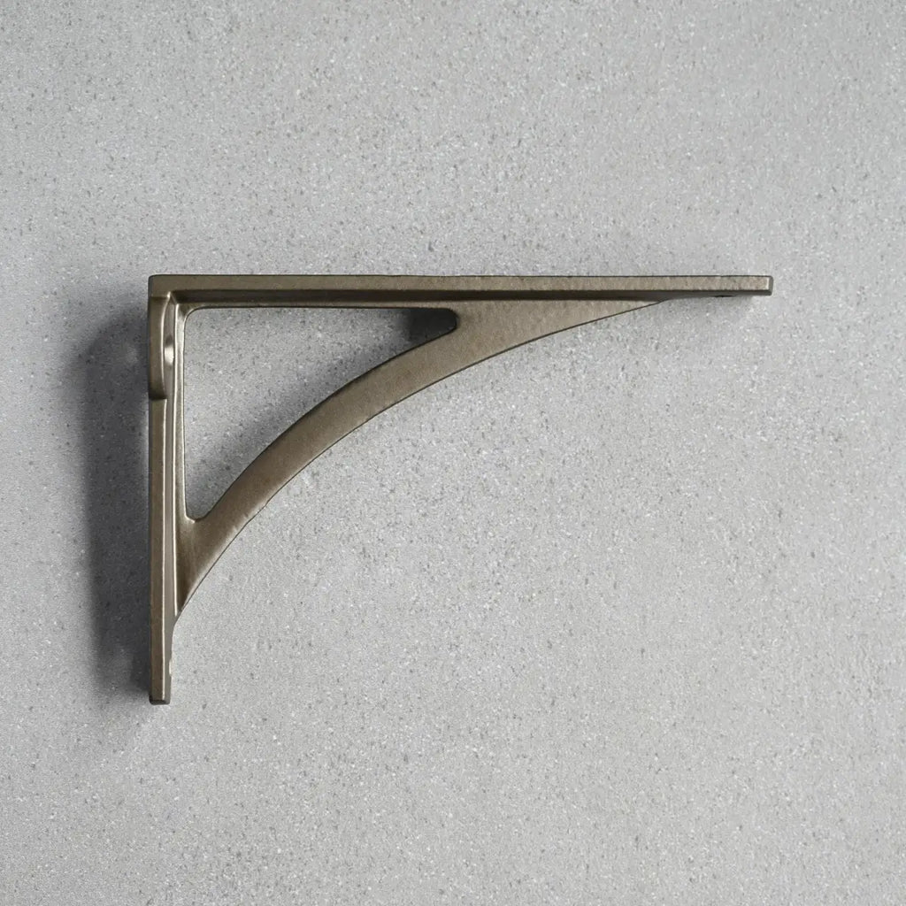 Cast Iron Shelf Bracket, Old Brass