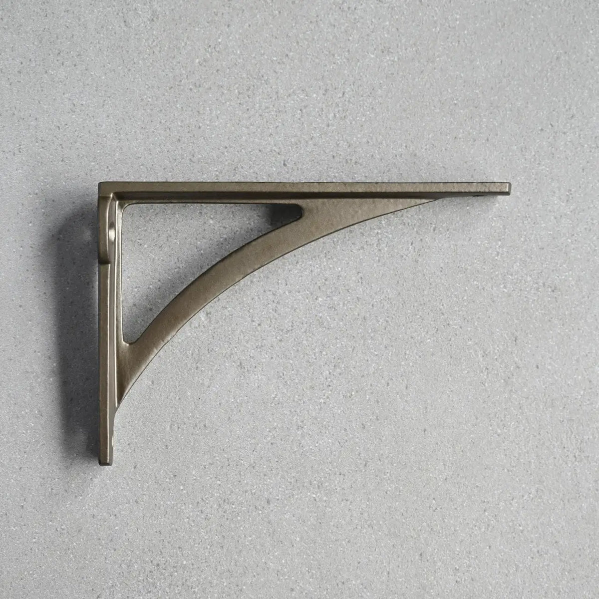 Cast Iron Shelf Bracket, Old Brass