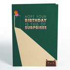Cat Birthday Pop-Up Card with Playful 3D Surprise, Personalizable Note, and Premium Envelope for Animal Lovers