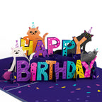Cat Birthday Pop-Up Greeting Card