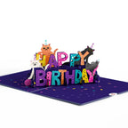 Cat Birthday Pop-Up Greeting Card