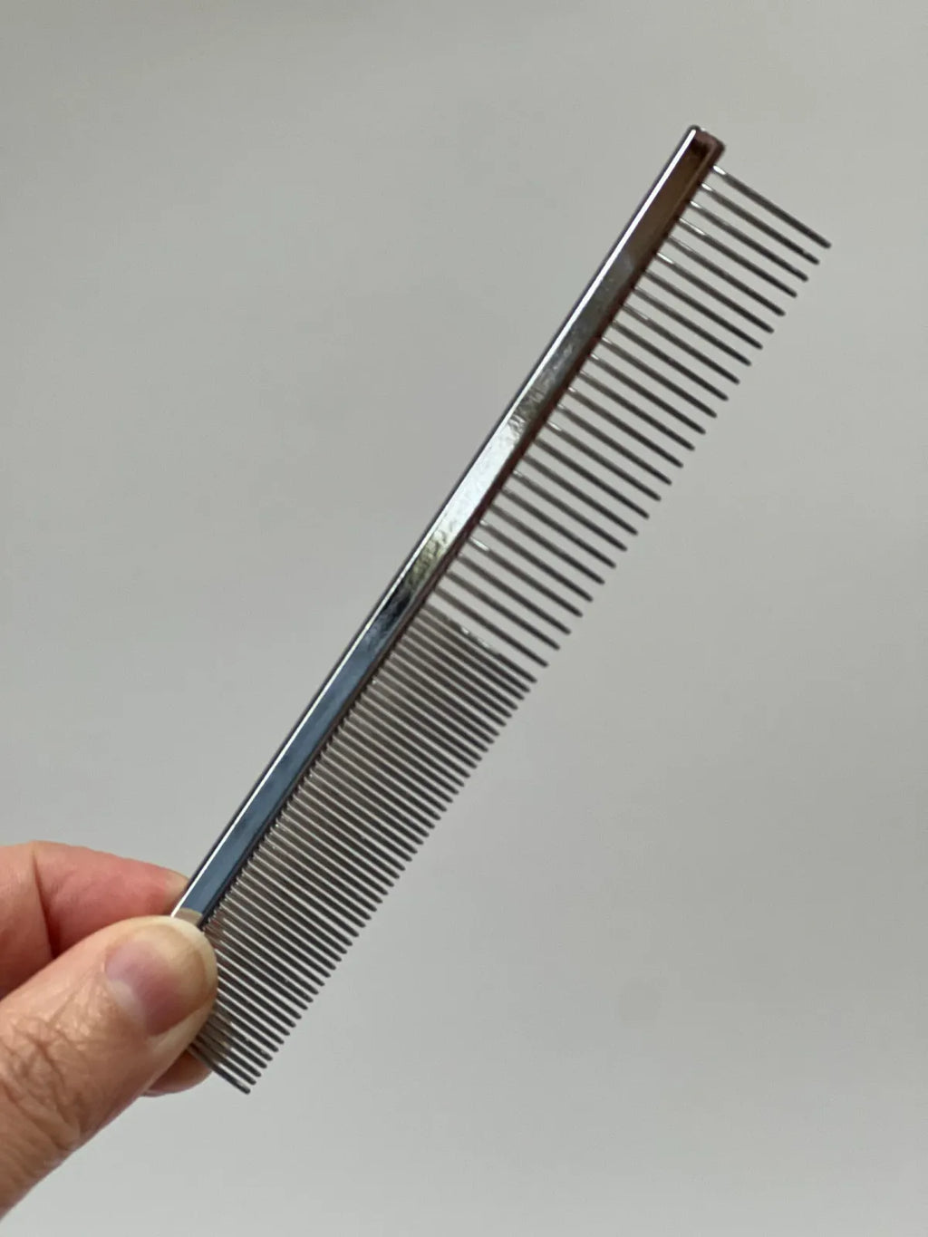 Cat Comb for Short-Haired Cats, Stainless Steel Triple-Purpose Grooming Tool with Fine and Wide Tines